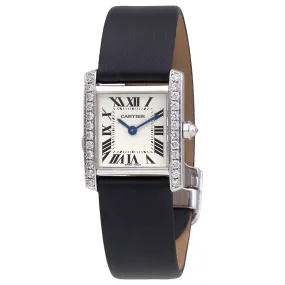 Cartier Tank Francaise 18kt White Gold Diamond Ladies Watch WE100231
