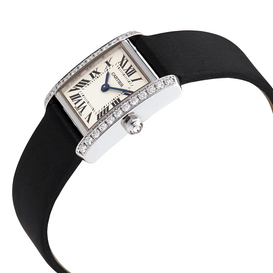 Cartier Tank Francaise 18kt White Gold Diamond Ladies Watch WE100231