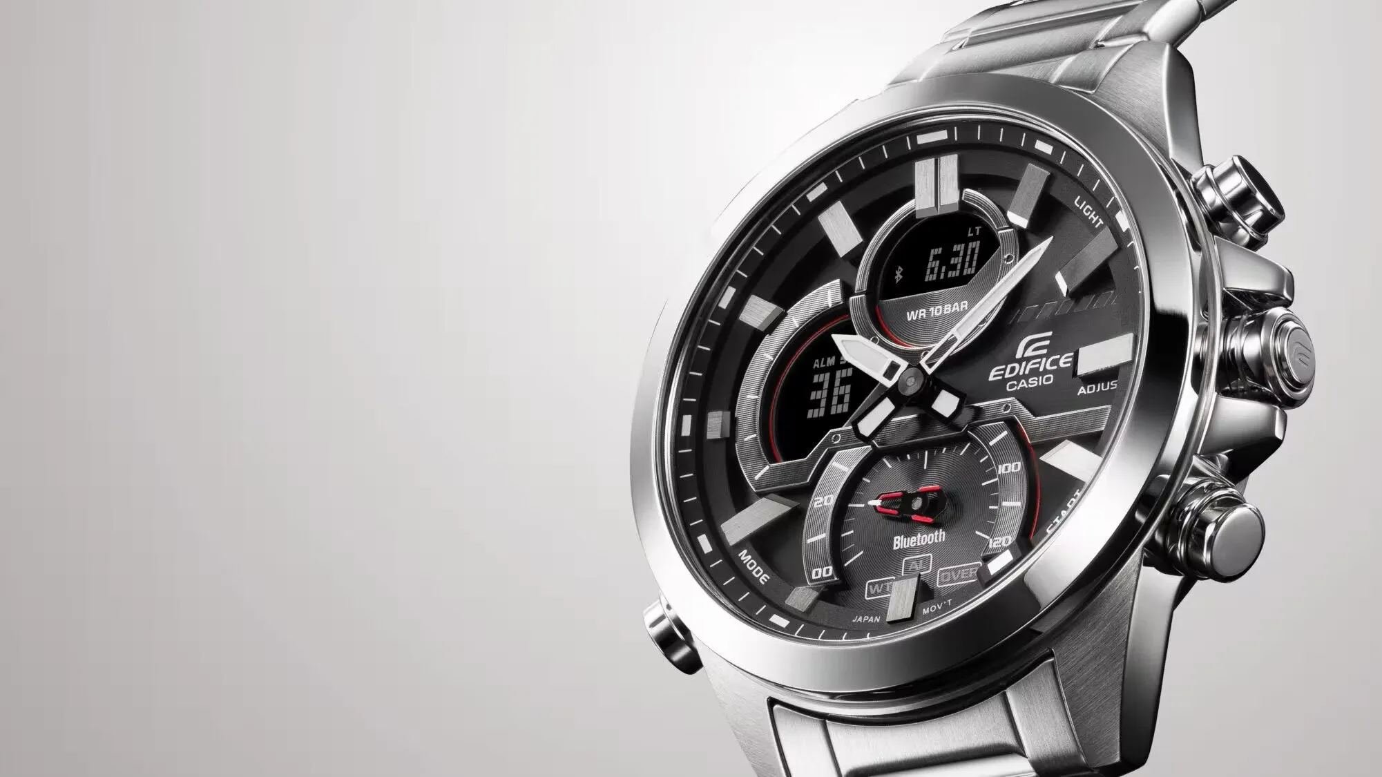 Casio Edifice Mobile Linked Stainless Steel Men's Watch| ECB-30DC-1ADF