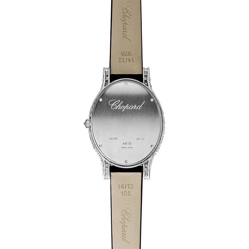 CHOPARD DIAMOND-SET L'HEURE DU DIAMANT WITH BLACK STRAP