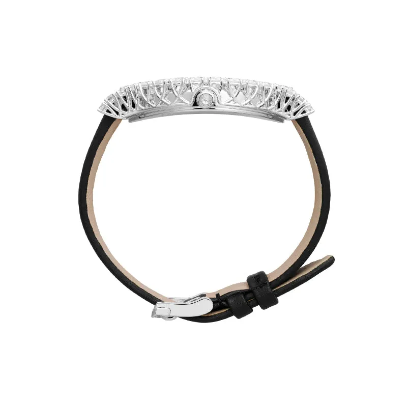 CHOPARD DIAMOND-SET L'HEURE DU DIAMANT WITH BLACK STRAP