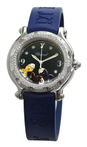 Chopard Happy Sport Diamond Blue Fish Ladies Watch 278922-2001