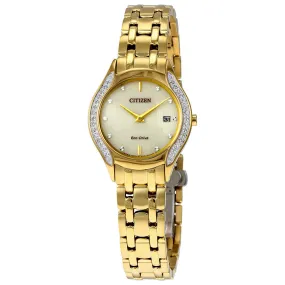 Citizen Diamond Bezel Gold-tone Stainless Steel Ladies Watch GA1062-51P