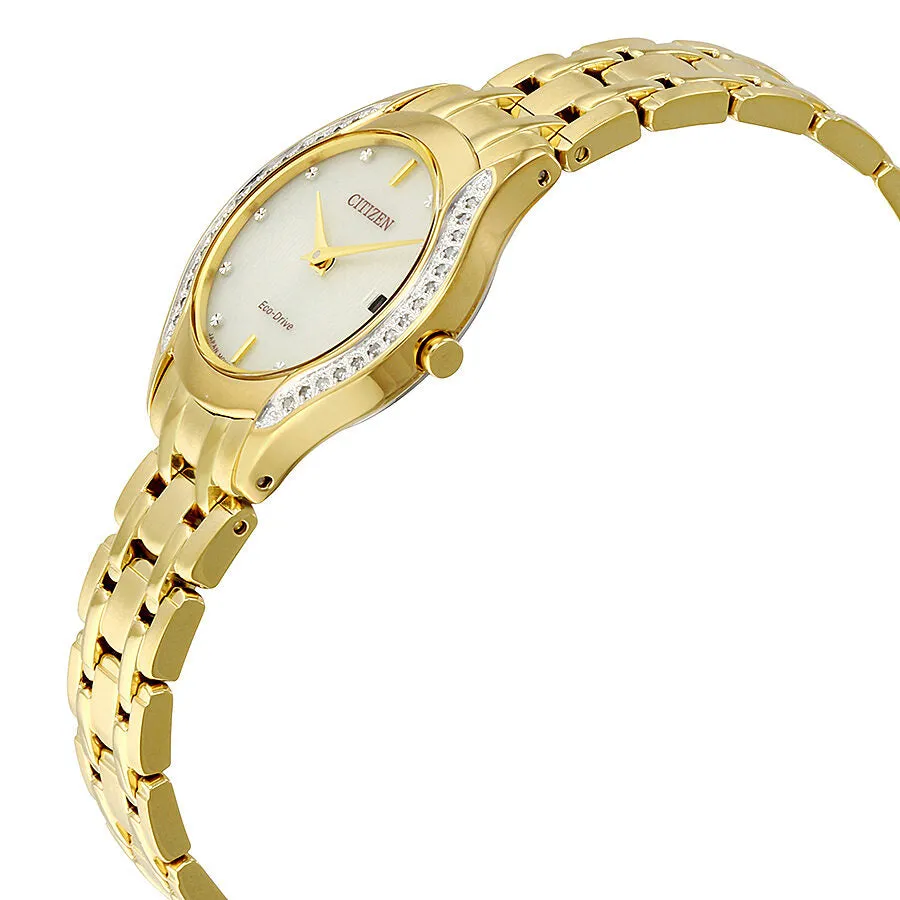 Citizen Diamond Bezel Gold-tone Stainless Steel Ladies Watch GA1062-51P