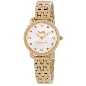 Coach Delancey Slim Silver Dial Ladies Gold Tone Watch 14502782