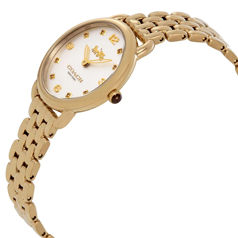 Coach Delancey Slim Silver Dial Ladies Gold Tone Watch 14502782