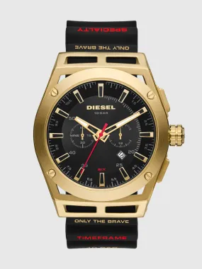 Diesel DZ4546 TimeFrame Chronograph Black Silicone Strap Men Watches