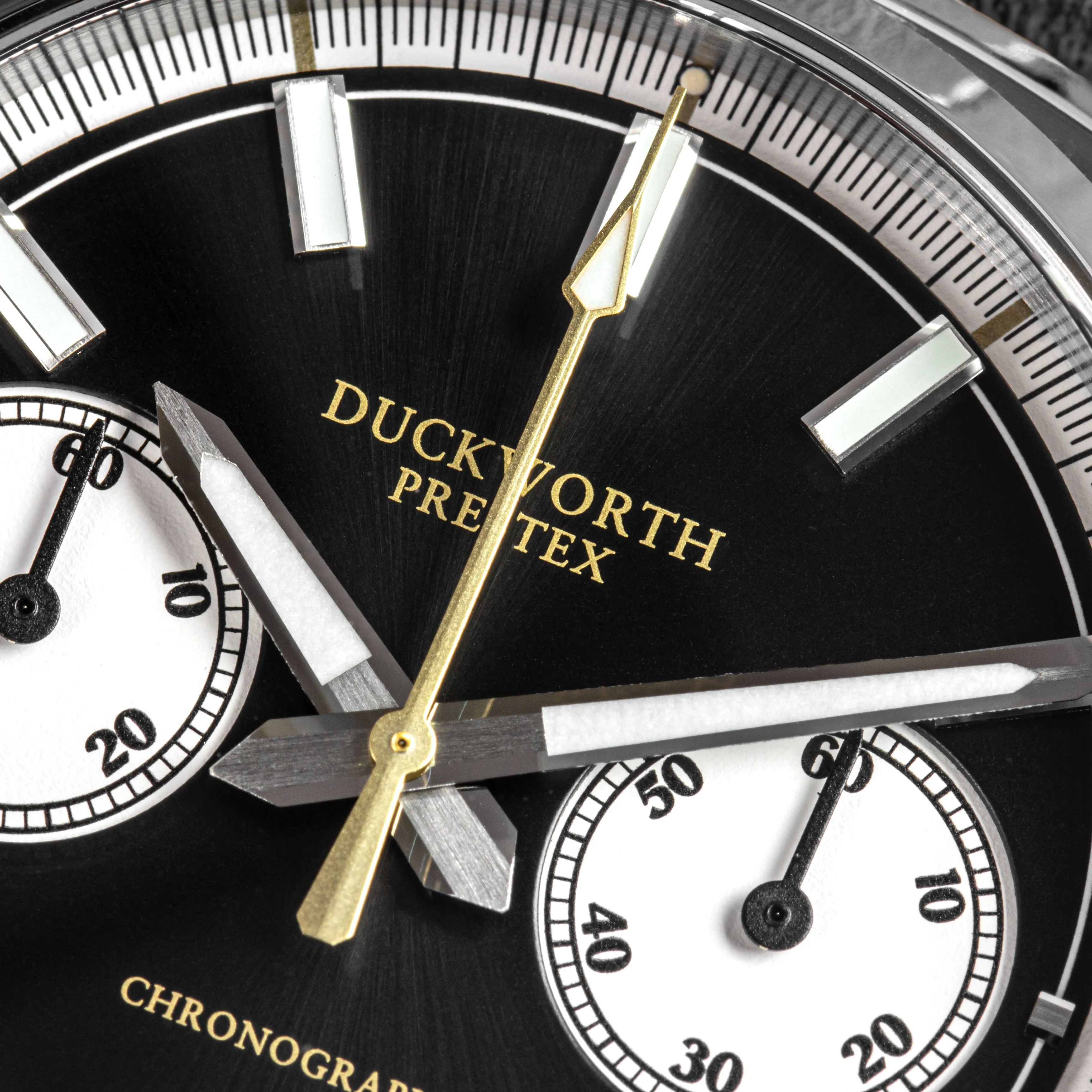 DP Watch Chronograph 42 Black Sunburst Black Leather
