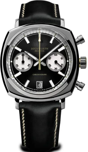 DP Watch Chronograph 42 Black Sunburst Black Leather