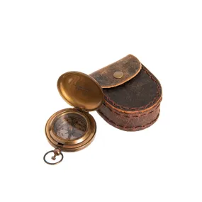 DR. SEUSS QUOTE KEEPSAKE COMPASS IN LEATHER POUCH