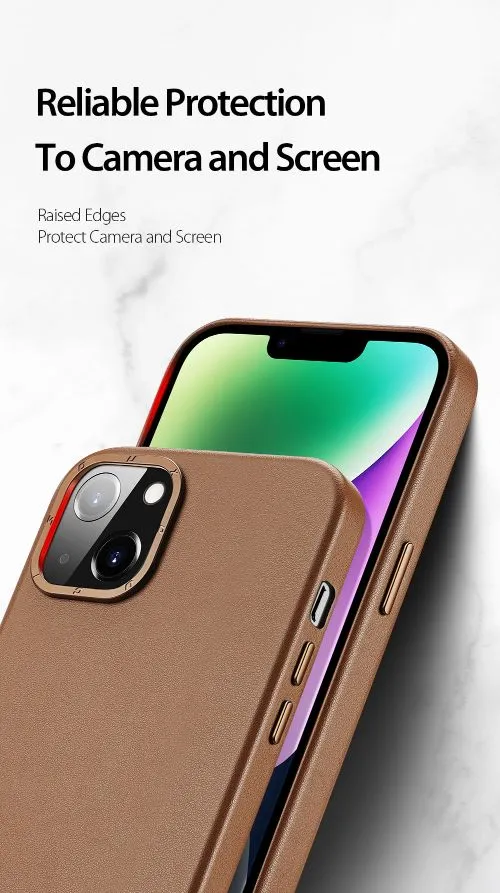 Dux Ducis Grit Series MagSafe Leather Case iPhone 14 Plus
