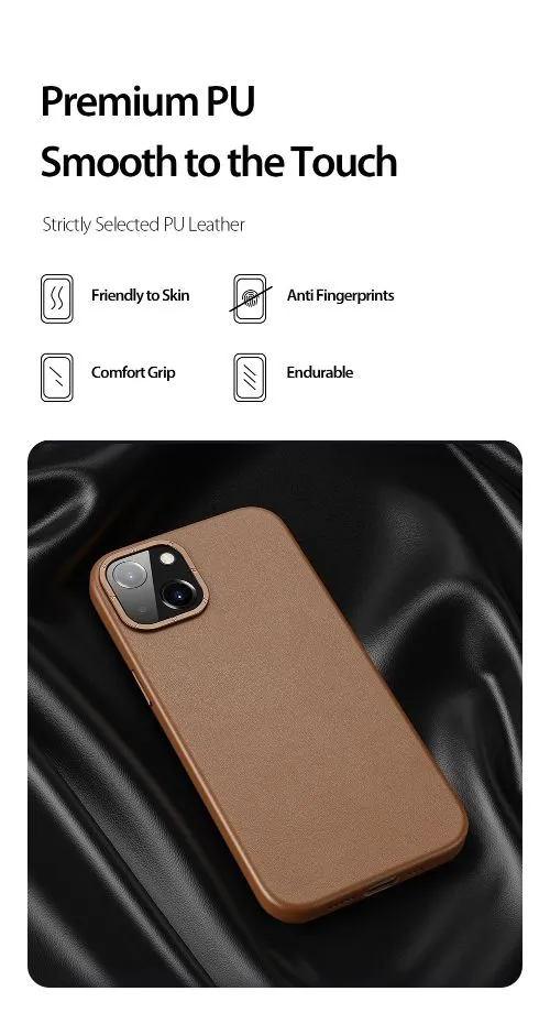 Dux Ducis Grit Series MagSafe Leather Case iPhone 14 Plus
