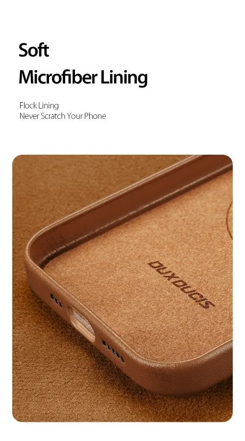 Dux Ducis Grit Series MagSafe Leather Case iPhone 14 Plus