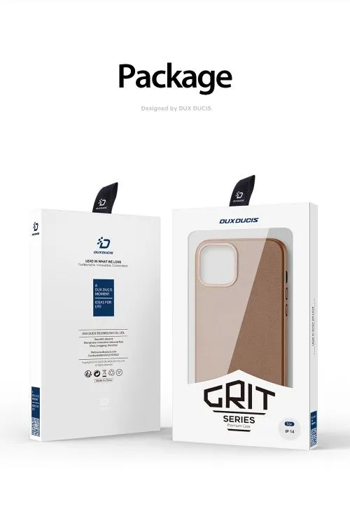 Dux Ducis Grit Series MagSafe Leather Case iPhone 14 Plus