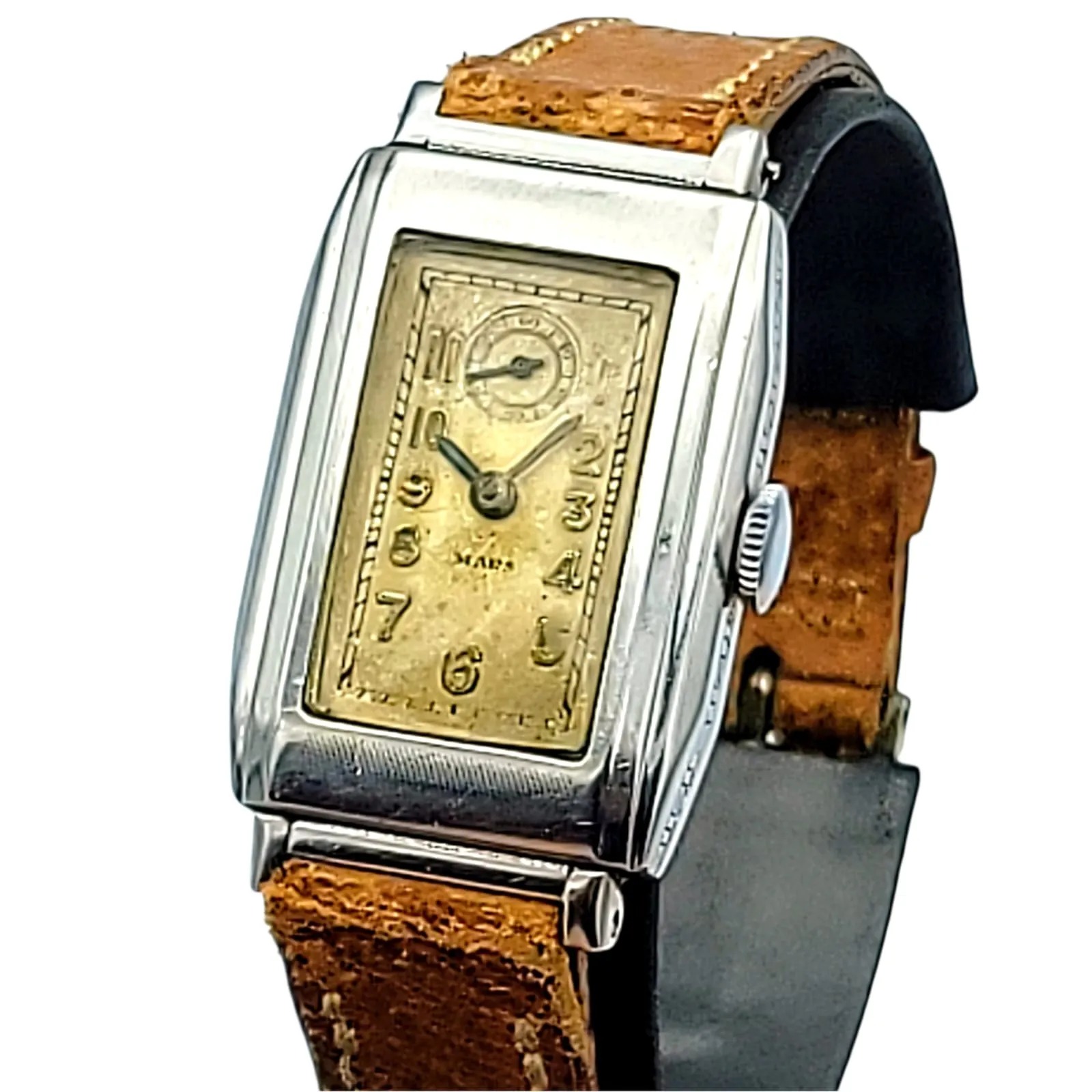 Exceptionally Rare 1920's MARS / Gallet Watch 15 Jewels Sub-Second at 12