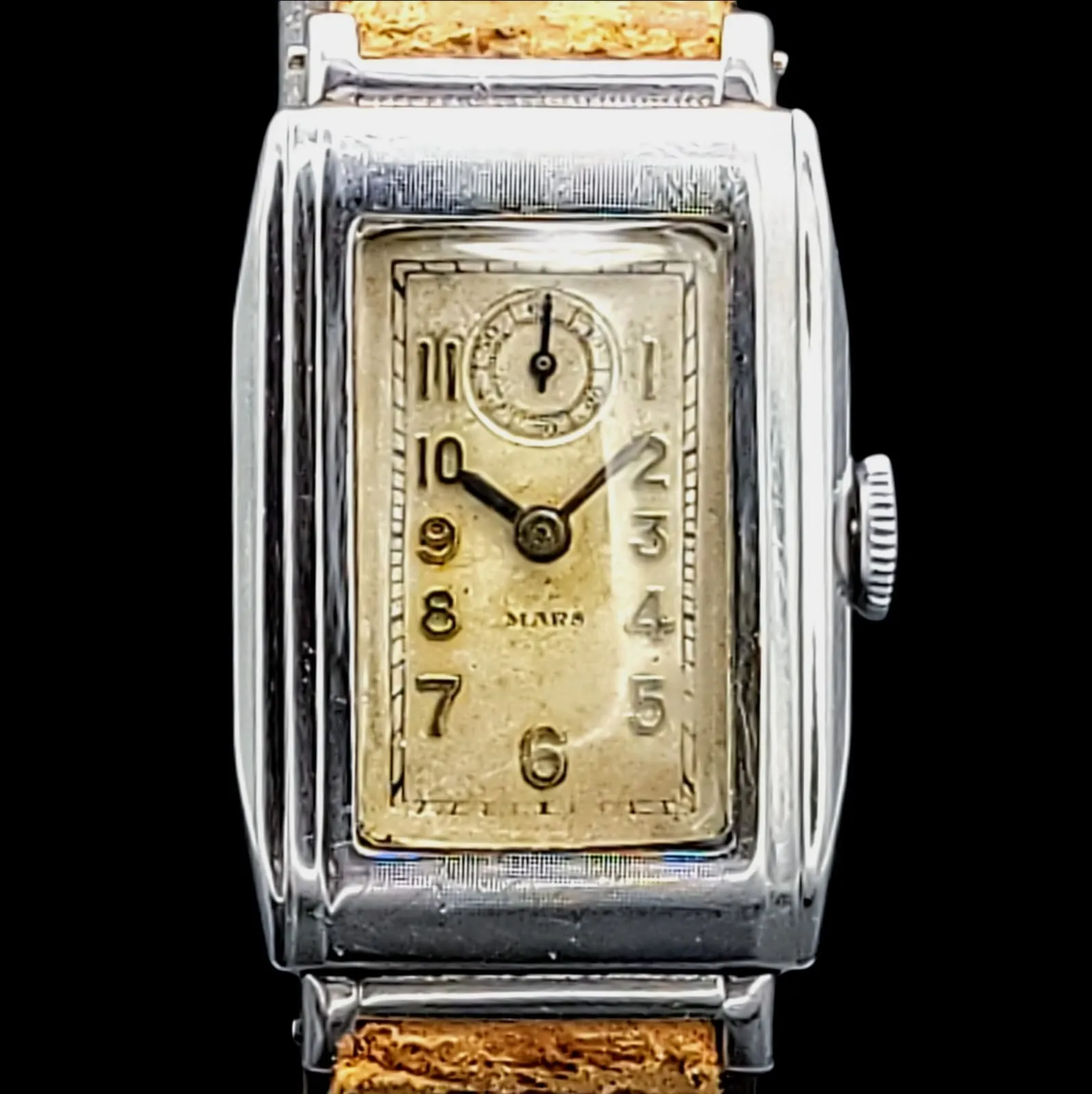 Exceptionally Rare 1920's MARS / Gallet Watch 15 Jewels Sub-Second at 12