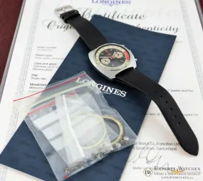 Factory Serviced Vintage LONGINES 8226 Cal 330 Valjoux 72 Chronograph W/Certific