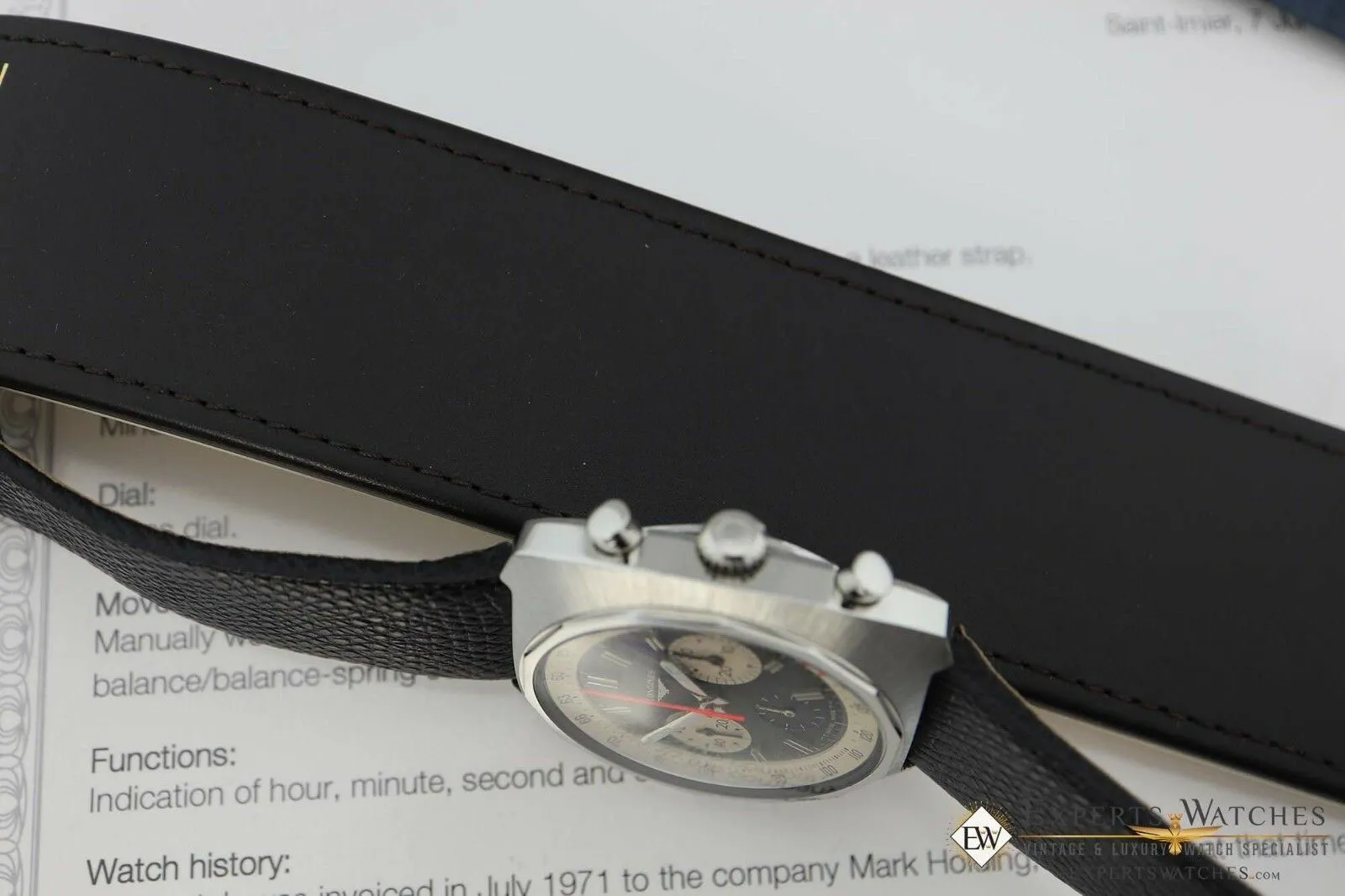 Factory Serviced Vintage LONGINES 8226 Cal 330 Valjoux 72 Chronograph W/Certific