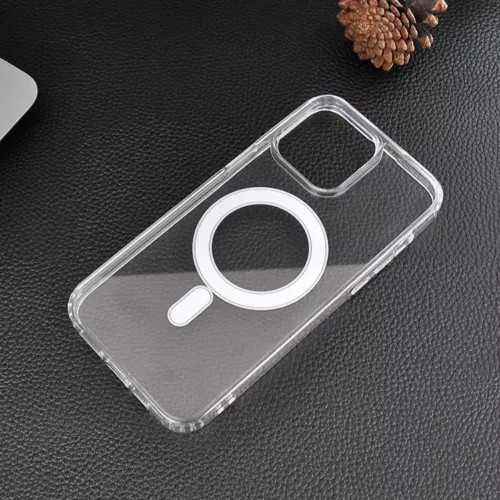 For iPhone 14 Magnetic Shockproof Clear Case Megsafe Back Cover