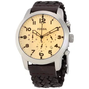 Fossil Pilot 54 Silver Dial Men's Chronograph Watch FS5178