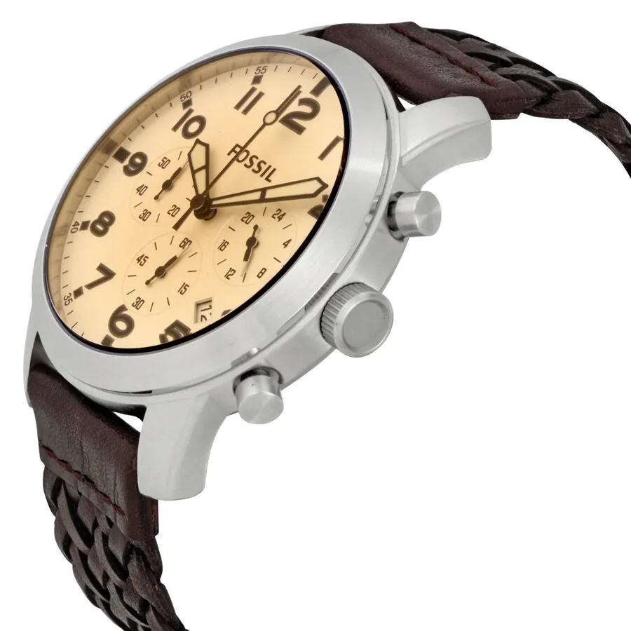 Fossil Pilot 54 Silver Dial Men's Chronograph Watch FS5178