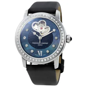 Frederique Constant Heartbeat Automatic Diamond Black Dial Ladies Watch FC-310BDHB2PD6