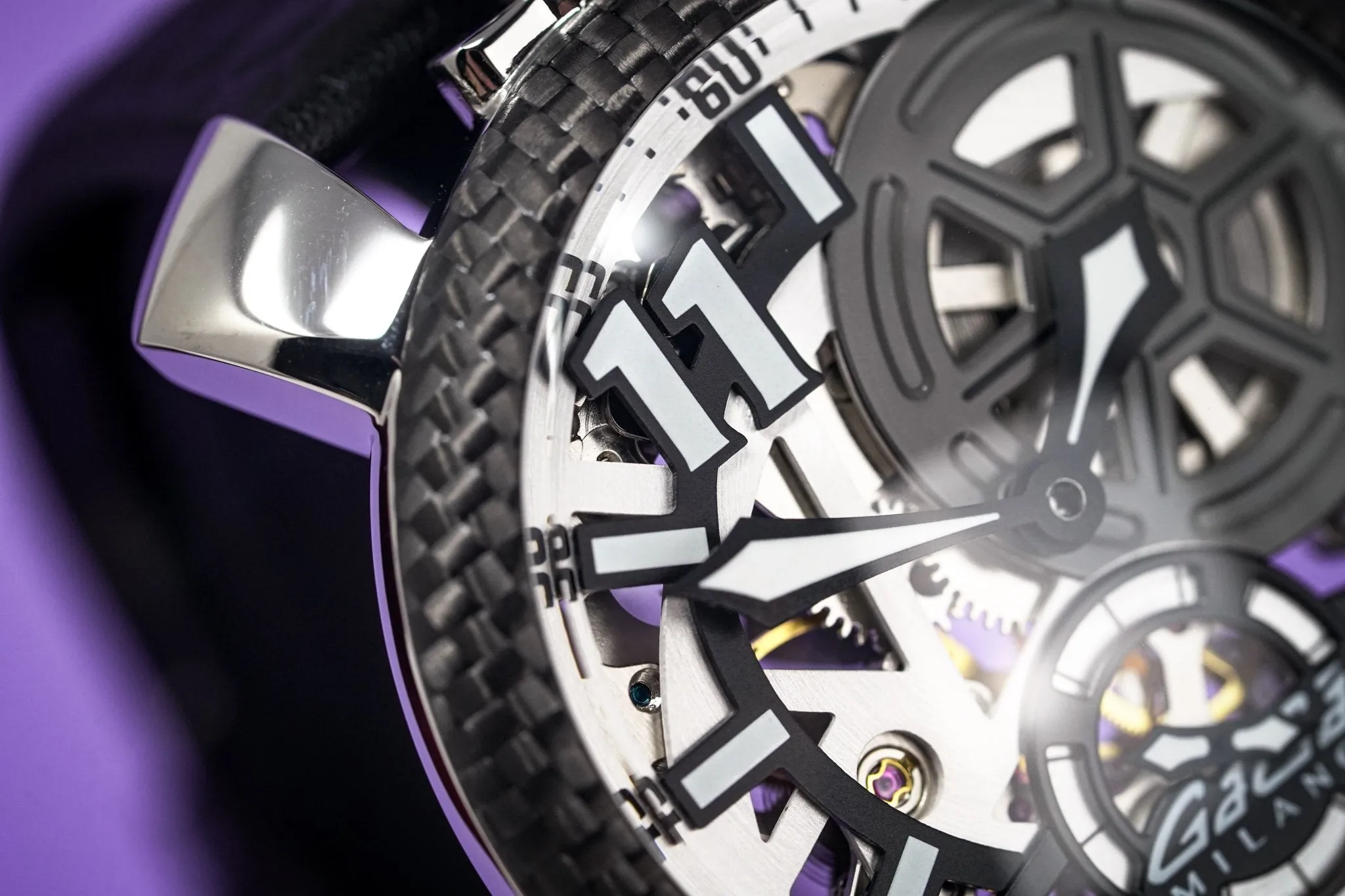 Gaga Milano Watch Neymar Jr. Skeleton Steel Carbon Limited Edition