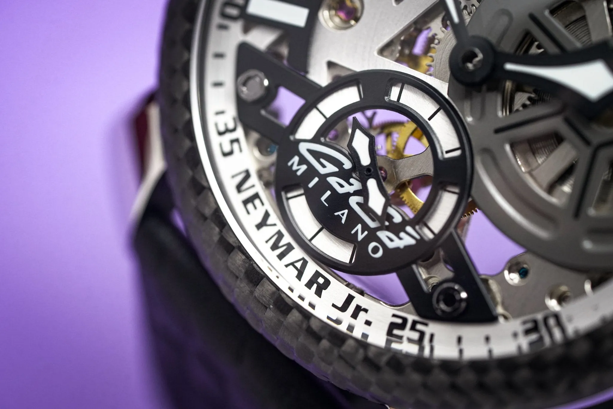 Gaga Milano Watch Neymar Jr. Skeleton Steel Carbon Limited Edition