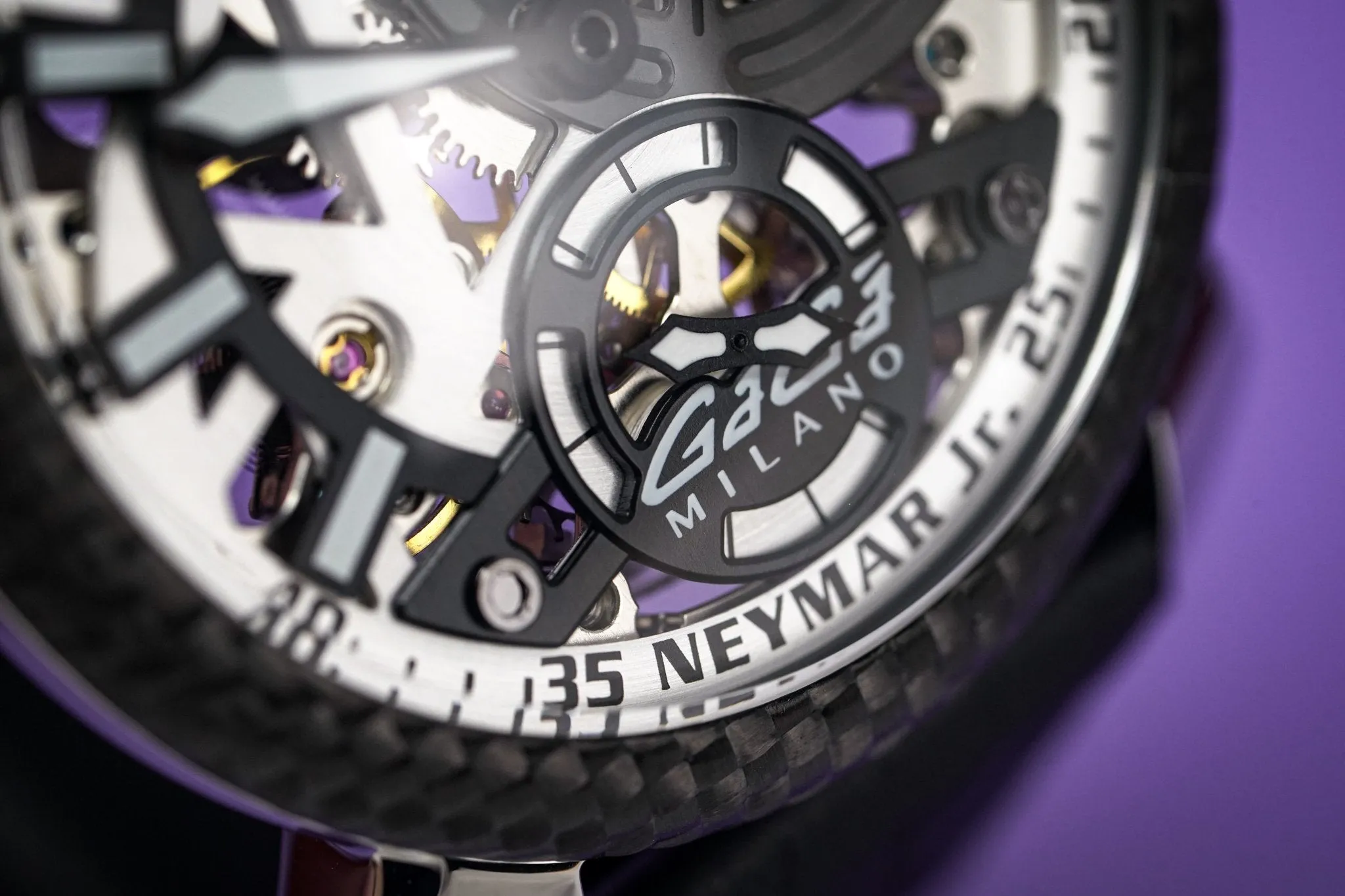 Gaga Milano Watch Neymar Jr. Skeleton Steel Carbon Limited Edition