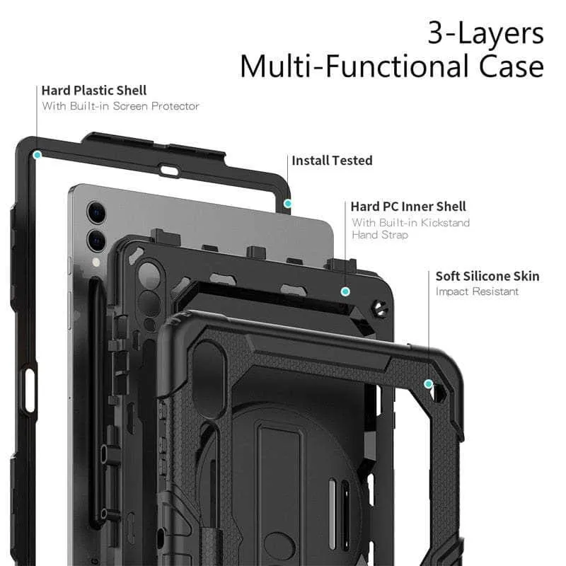 Galaxy Tab S9 Shockproof Shoulder Strap Case