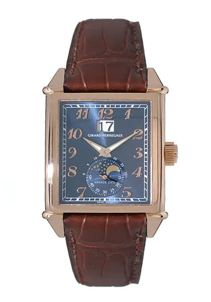 Girard Perregaux Vintage 1945 18kt Rose Gold Brown Leather Men's Watch 25800-52-421-BA6A