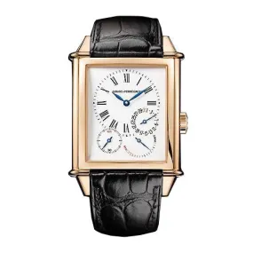 Girard Perregaux Vintage 1945 Automatic Beige Enamel Dial 18kt Rose Gold Brown Leather Men's Watch 25845-52-741-BA6A