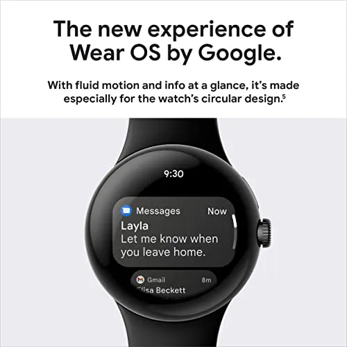 Google Pixel Watch - Android Smartwatch with Fitbit Activity Tracking - Heart Rate Tracking - Polished Silver Stainless Steel case with Chalk Active band - LTE