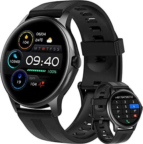 Gydom Smart Watch for Men Answer/Make Call, 1.28" Touch Screen Fitness Tracker with Blood Oxygen/Heart Rate/Sleep Monitor, 100 Sport Modes, IP68 Waterproof Smartwatch for Android iPhone