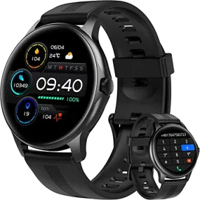 Gydom Smart Watch for Men Answer/Make Call, 1.28" Touch Screen Fitness Tracker with Blood Oxygen/Heart Rate/Sleep Monitor, 100 Sport Modes, IP68 Waterproof Smartwatch for Android iPhone