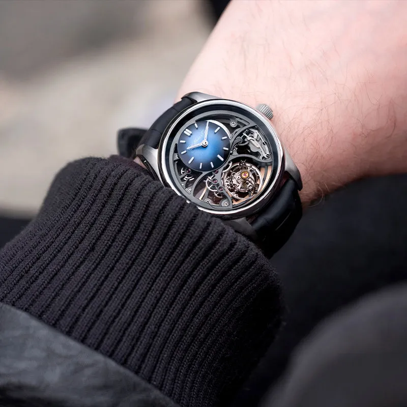 H. MOSER & CIE. PIONEER CYLINDRICAL TOURBILLON SKELETON