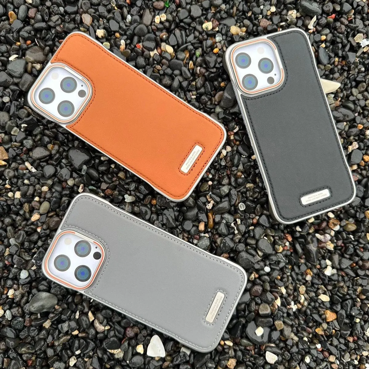 Half Leather Metal Case iPhone 16 Pro