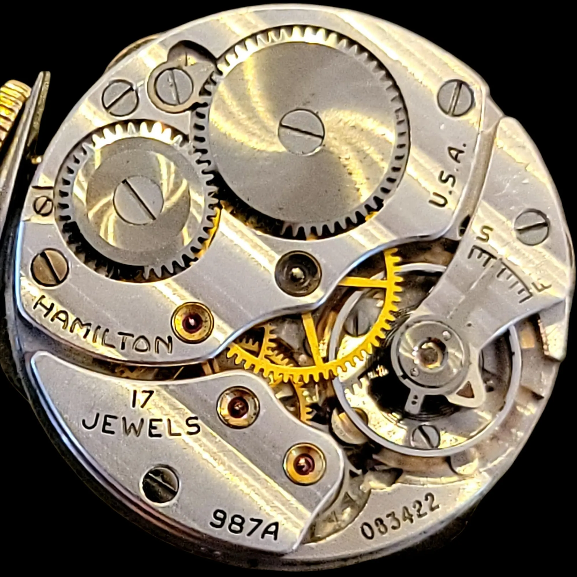 Hamilton 1939 Medwick Watch 17 Jewels Grade 987A U.S.A. Made