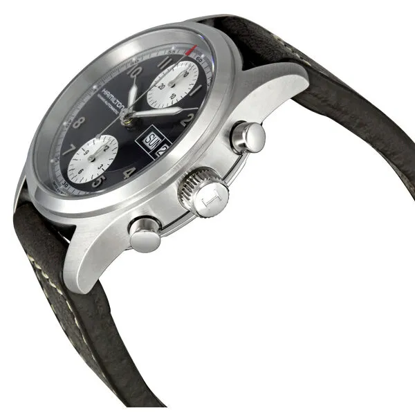 Hamilton Khaki Field Black Dial Chronograph Automatic Men's Watch H71466583