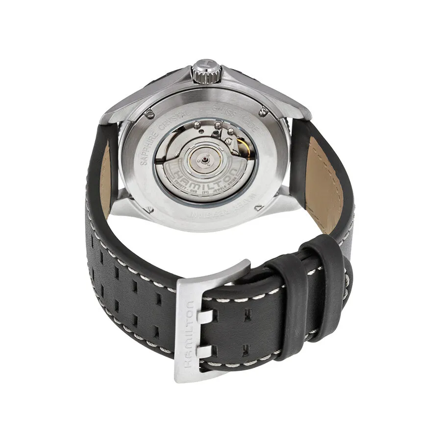 Hamilton Khaki Pilot GMT Black Dial Black Leather Men's Watch H76755735
