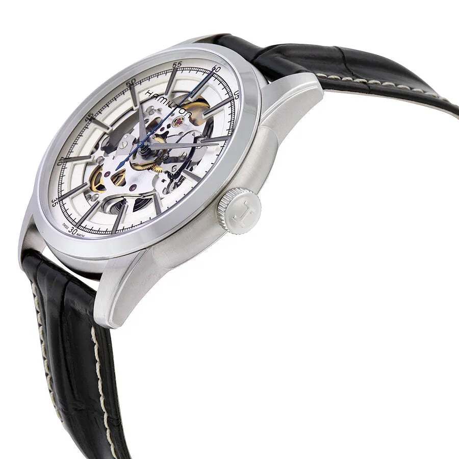 Hamilton Railroad Silver Skeleton Dial Men's Watch H40655751