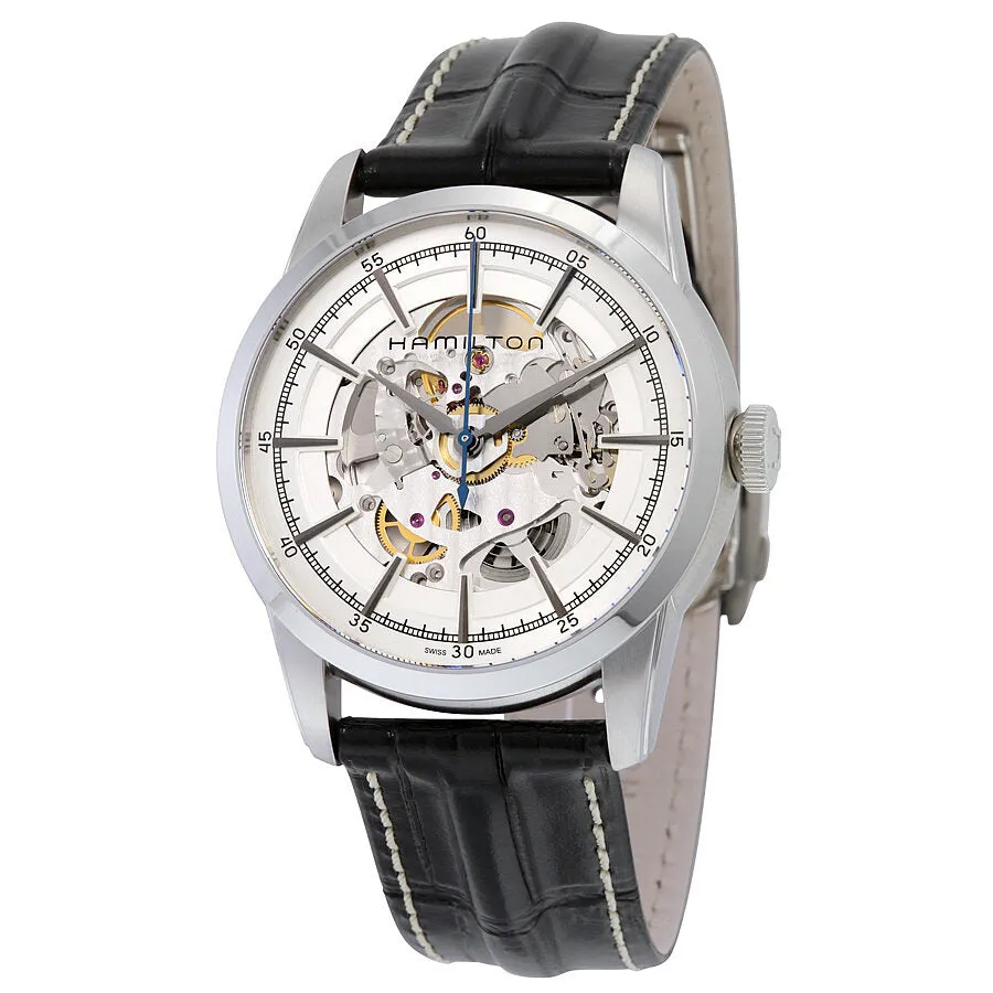 Hamilton Railroad Silver Skeleton Dial Men's Watch H40655751