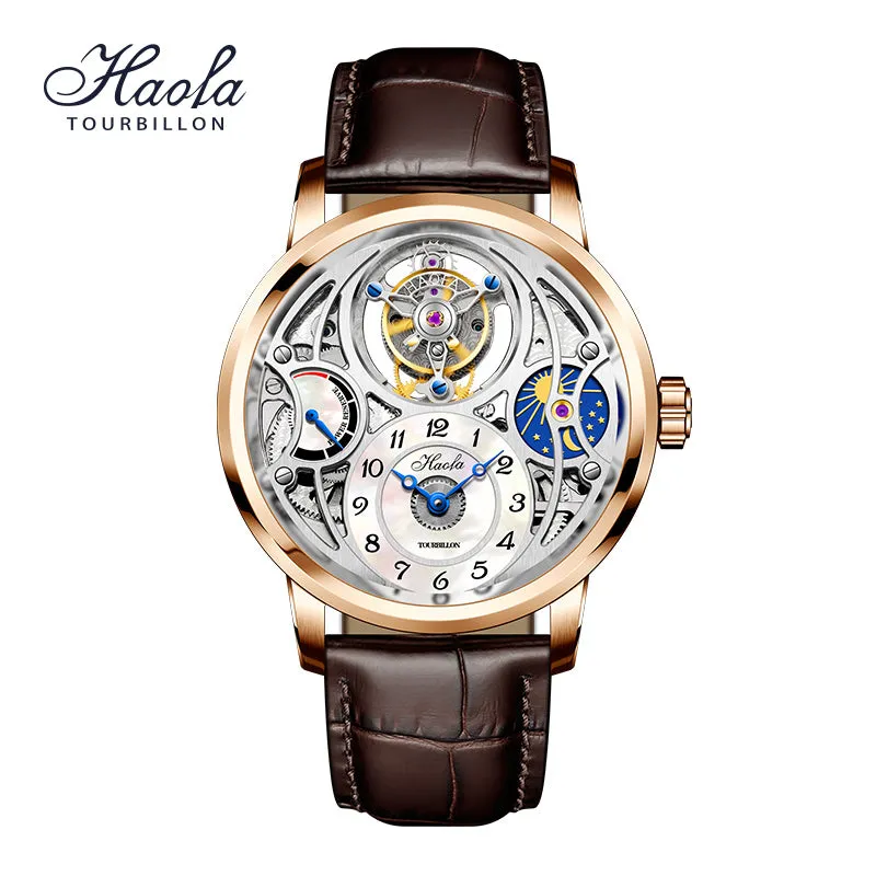 Haofa 12 clock tourbillon Pearl face Energy display 1939