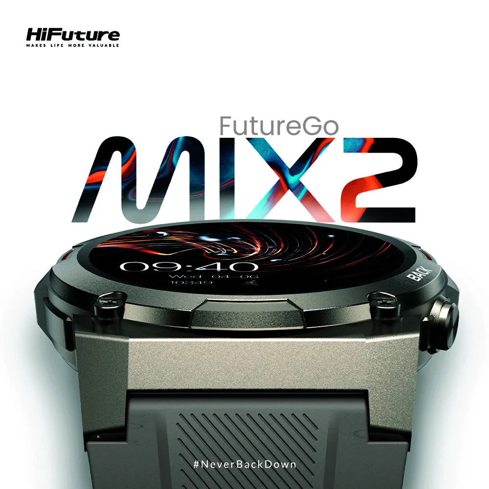 HiFuture FutureGo Mix2 AMOLED Smartwatch (Solace Grey)