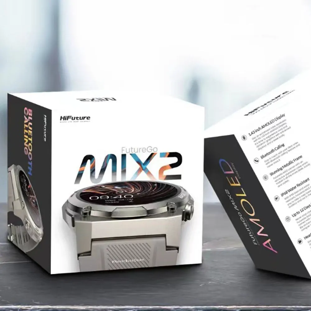 HiFuture FutureGo Mix2 AMOLED Smartwatch (Solace Grey)