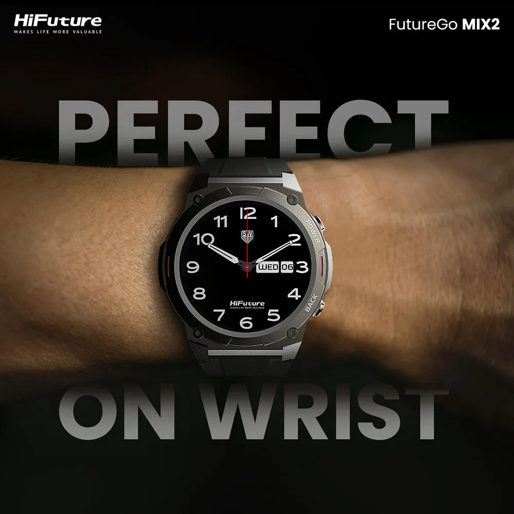 HiFuture FutureGo Mix2 AMOLED Smartwatch (Solace Grey)