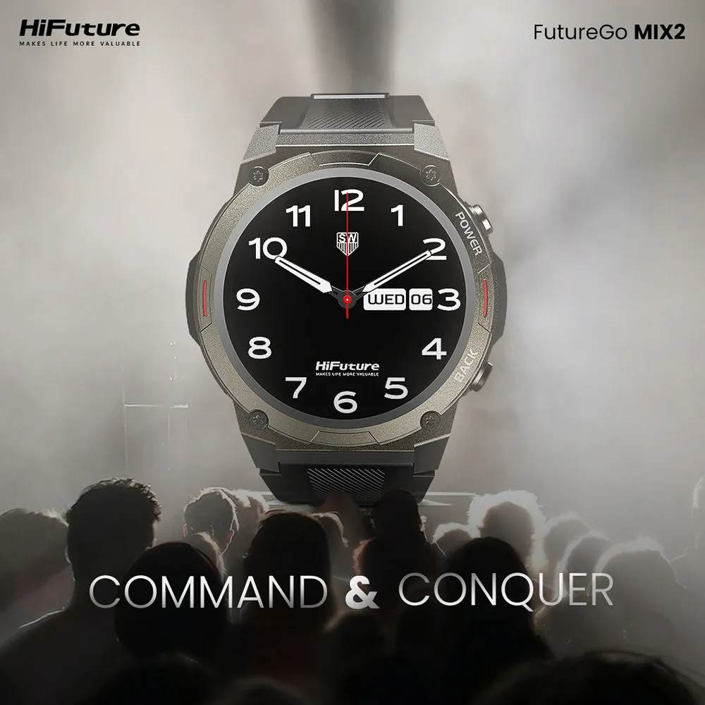 HiFuture FutureGo Mix2 AMOLED Smartwatch (Solace Grey)