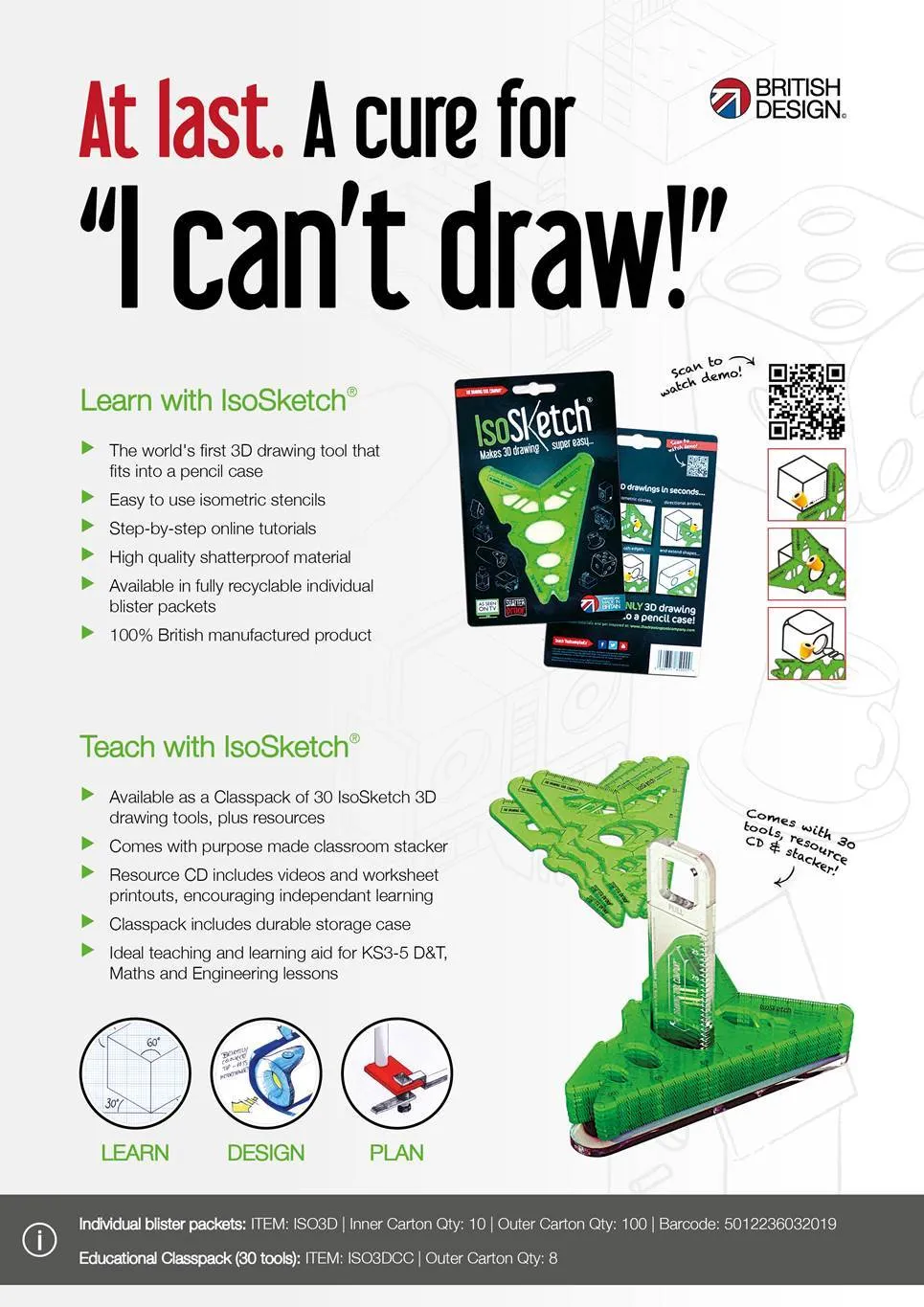 ISO Sketch 3D Drawing Stencil