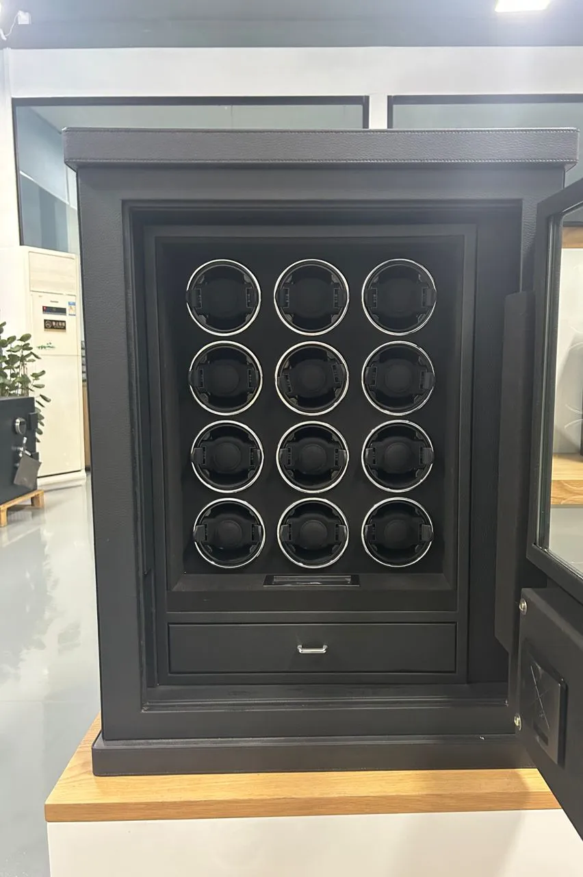 JB Watch Winder & Jewelry Safe 1 Jewelry Drawer & 12 Watch Winders
