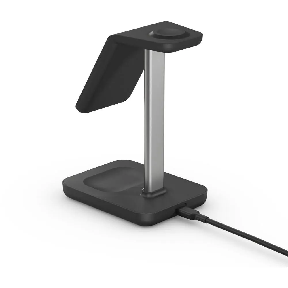 Journey MagSafe Compatible 3-in-1 Wireless Charging Stand Bundle (Black)